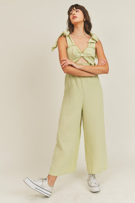 Boho Ribbon Tied Jumpsuit