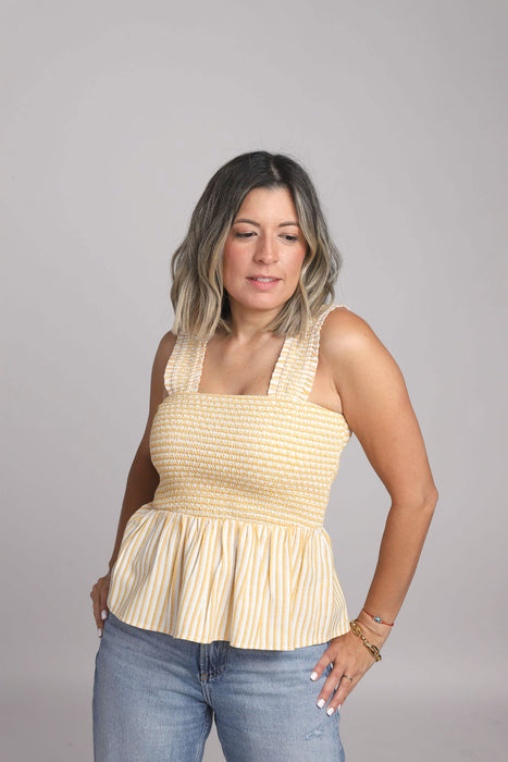 Yellow Peplum Tee