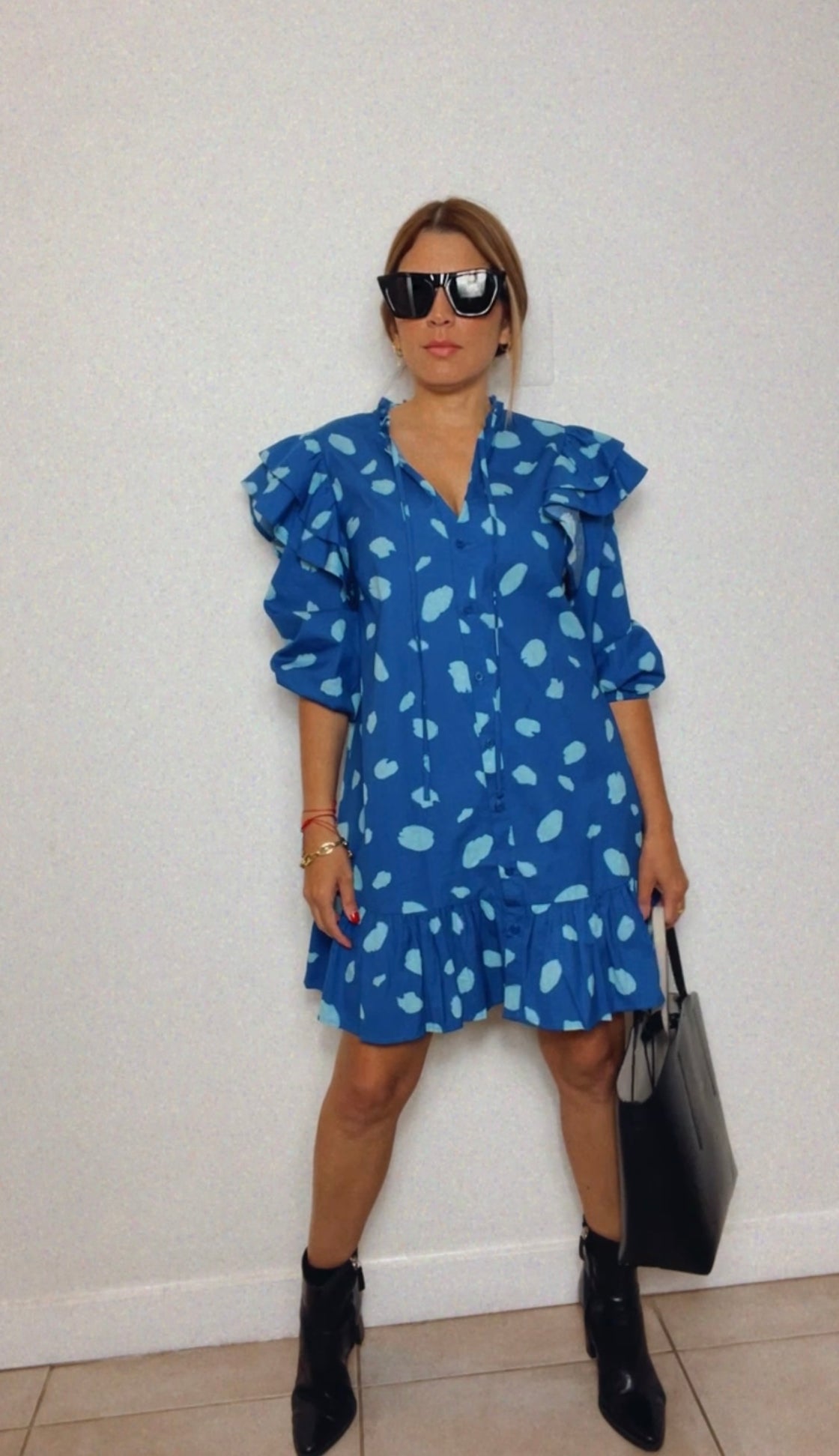 Blue Ruffle Dress