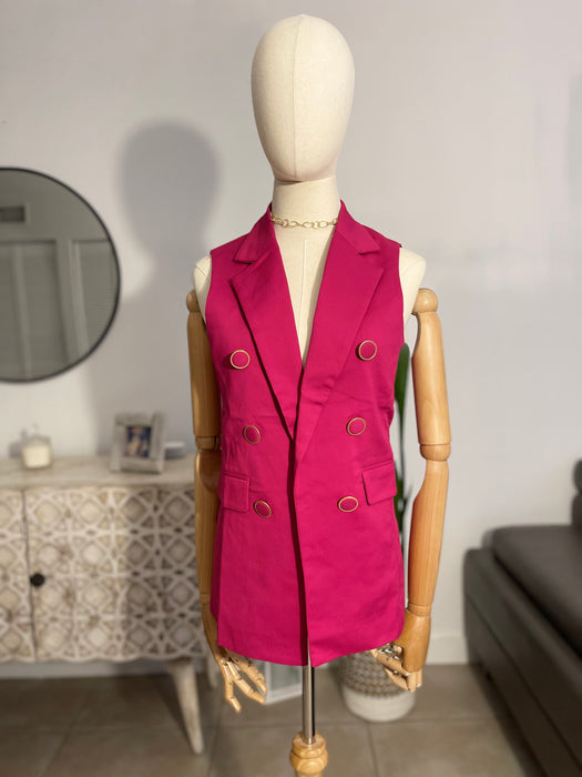 Fucsia Buttons Blazer