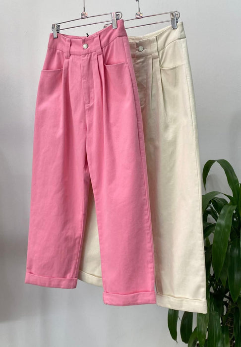 High Waisted Pink Pants