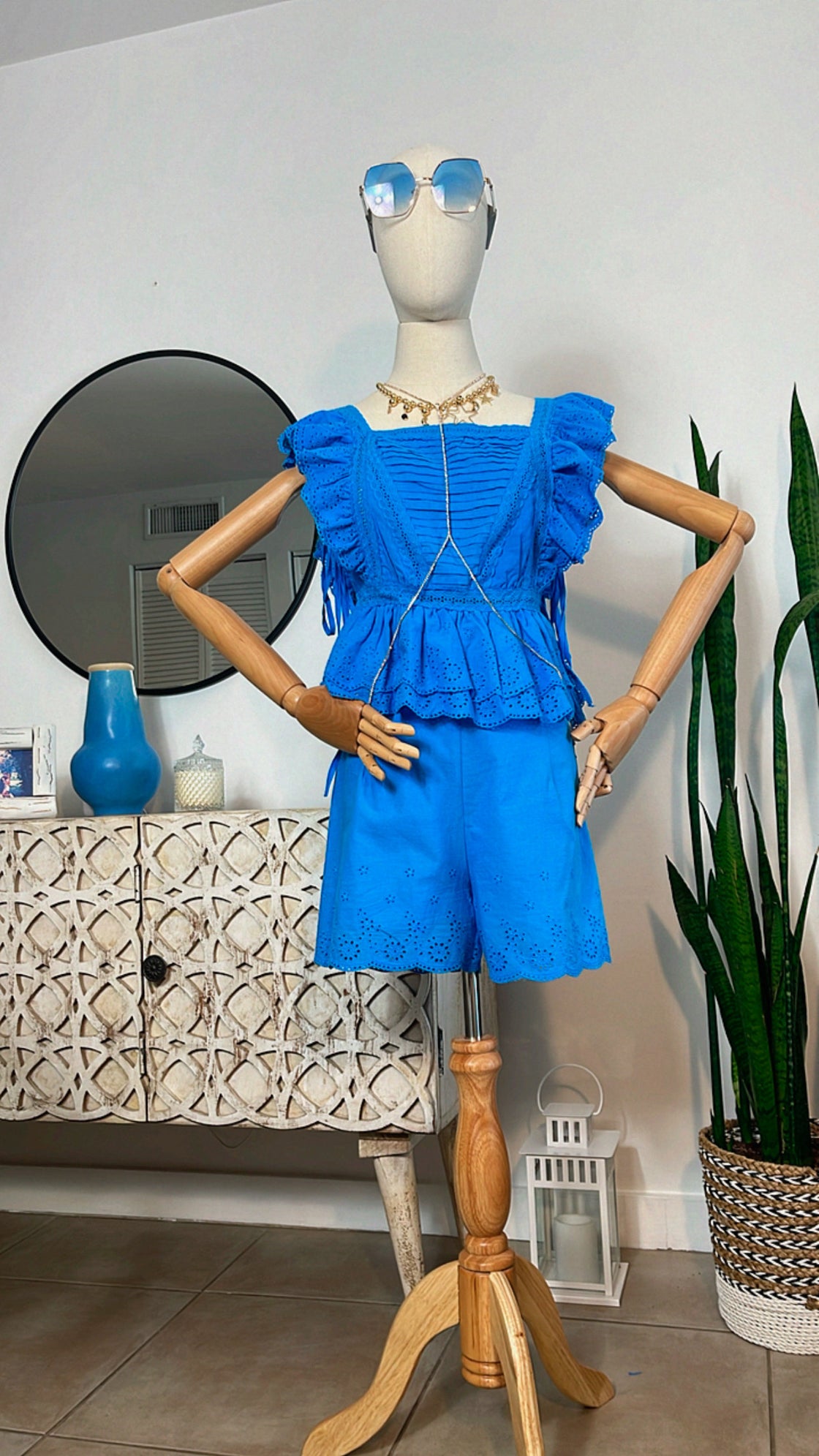 Short Pants Blue Set