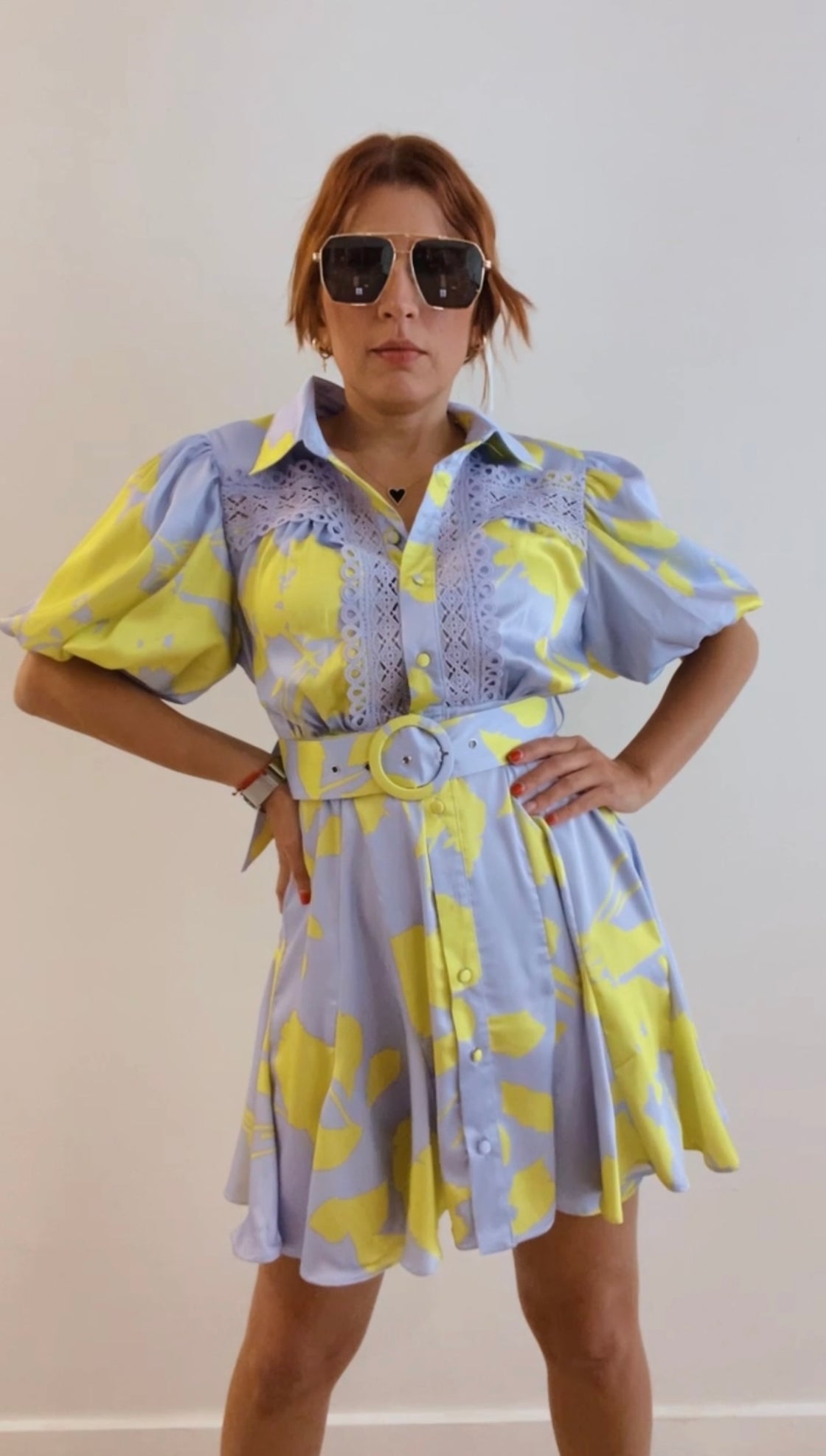 Lavender Neon Short Dress