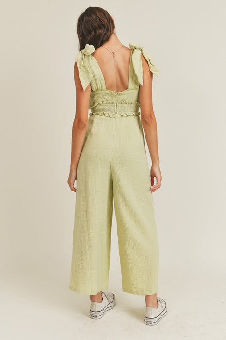 Boho Ribbon Tied Jumpsuit